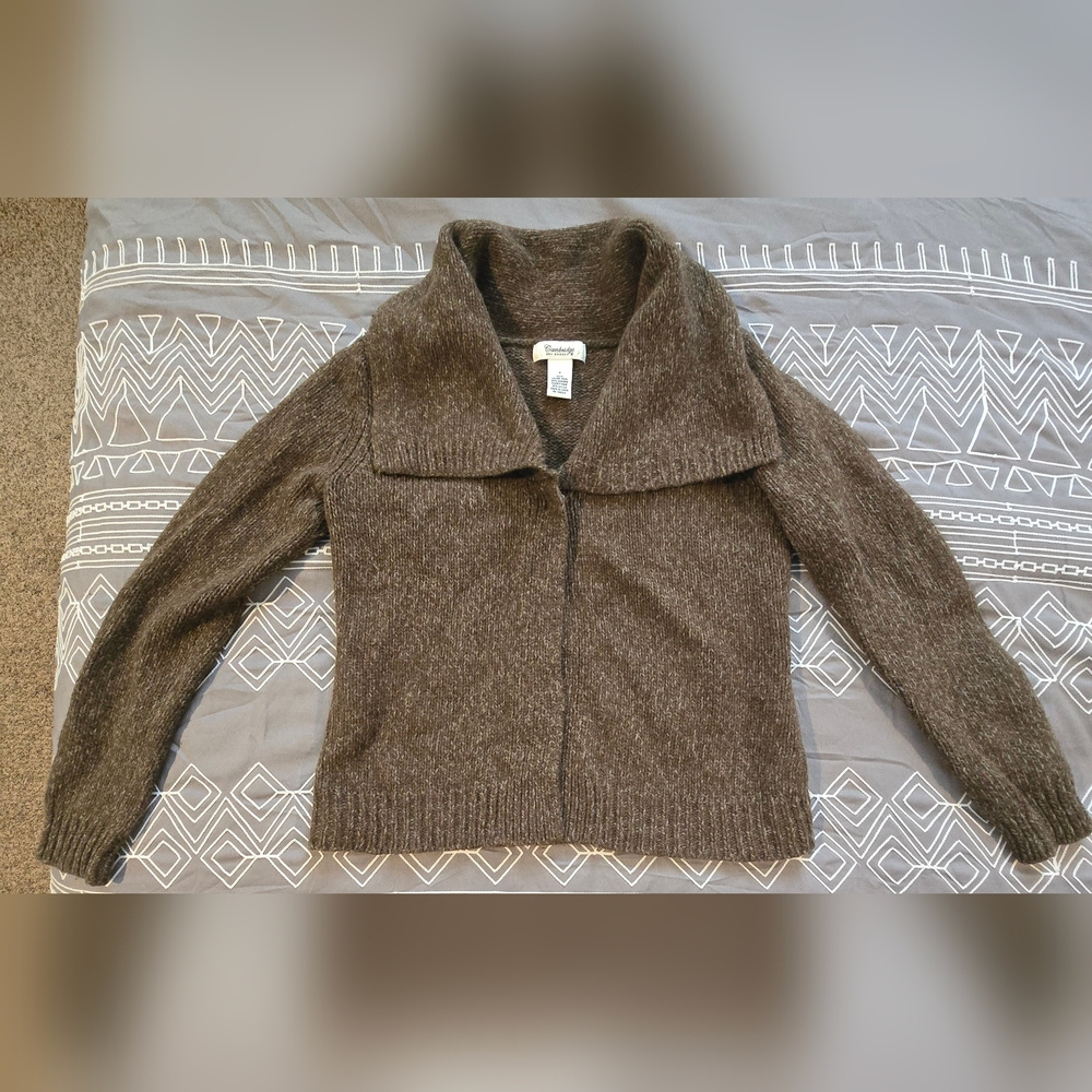 Cambridge Dry Goods Lambs Wool Blended Sweater Cardigan Size Small
